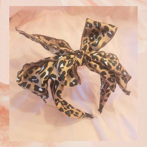 Leopard Print Big Bow Headband